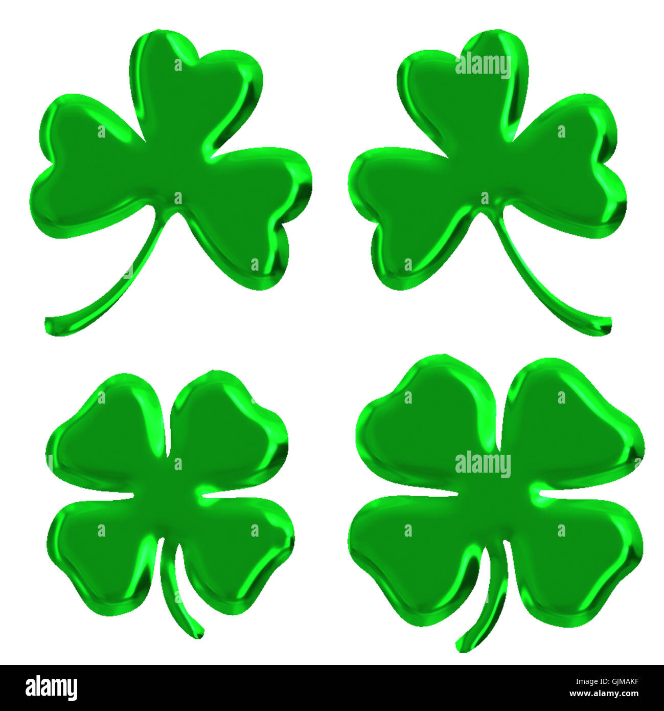 Green four leaf clover border Cut Out Stock Images & Pictures - Alamy