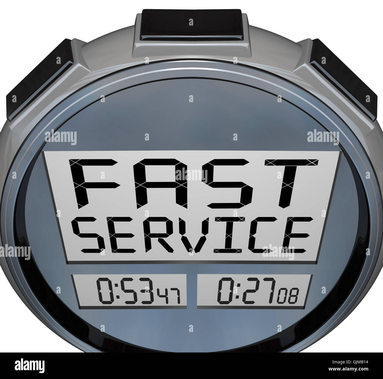 Fast Service - Words on Stopwatch for Customer Support Stock Photo