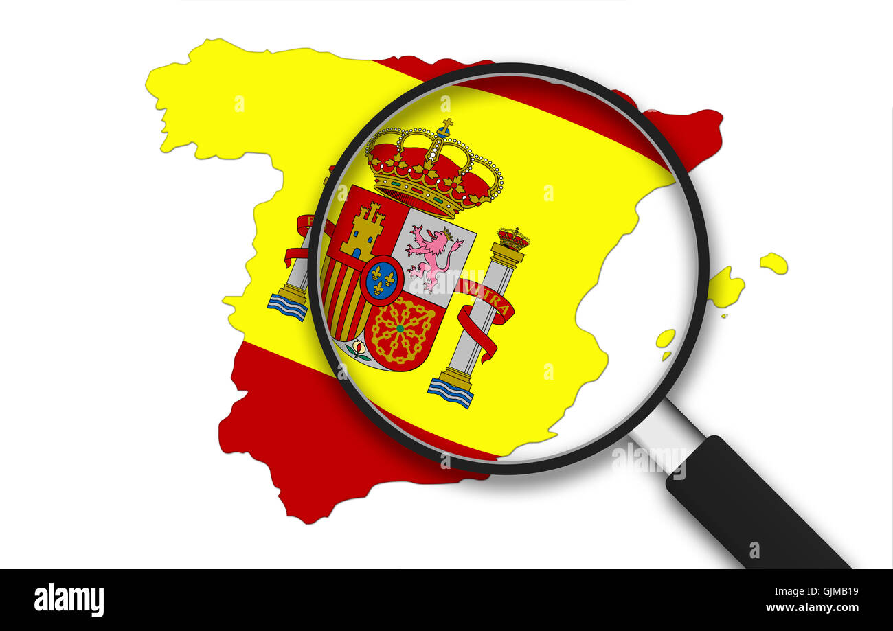 Magnifying Glass Spain Stock Photo Alamy