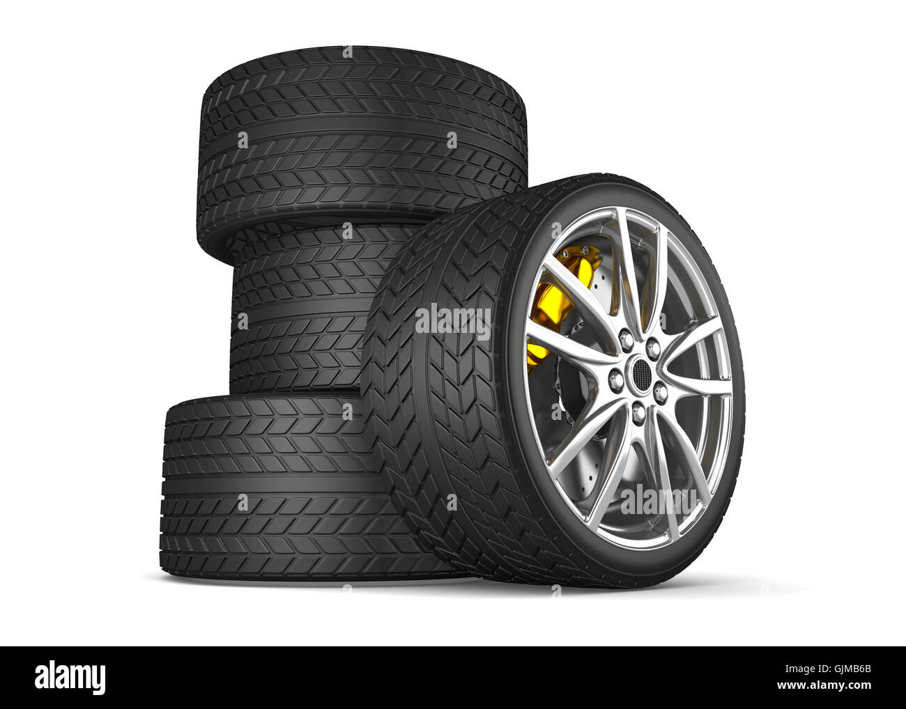 Wheels with alloy rims Stock Photo - Alamy