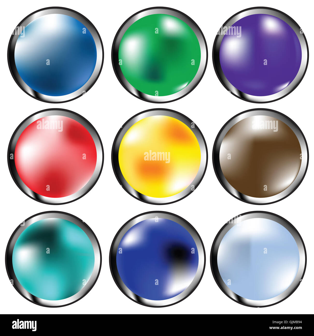 glossy web buttons Stock Photo - Alamy