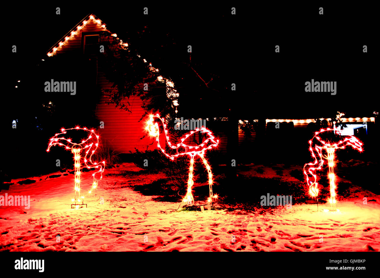 the holiday light display Stock Photo - Alamy