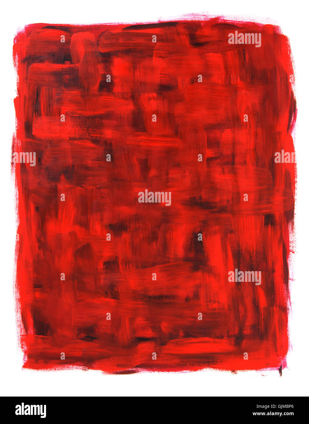 Red and black abstract oil painting Stock Photo