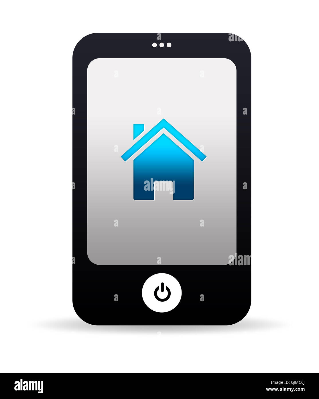 Mobile Phone Home Icon Stock Photo Alamy