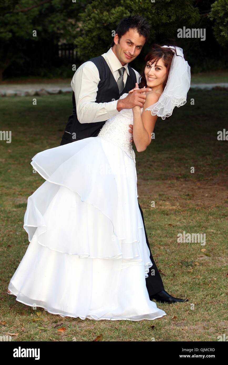 Dancing Wedding Couple Stock Photo - Alamy