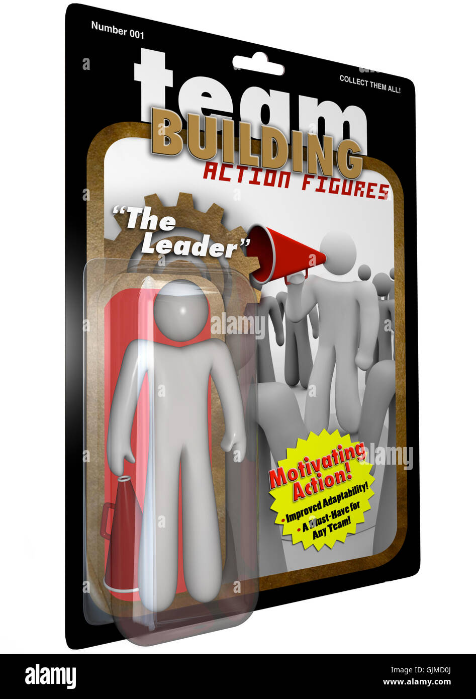 Leader Action Figure Person - Team Building for Success Stock Photo