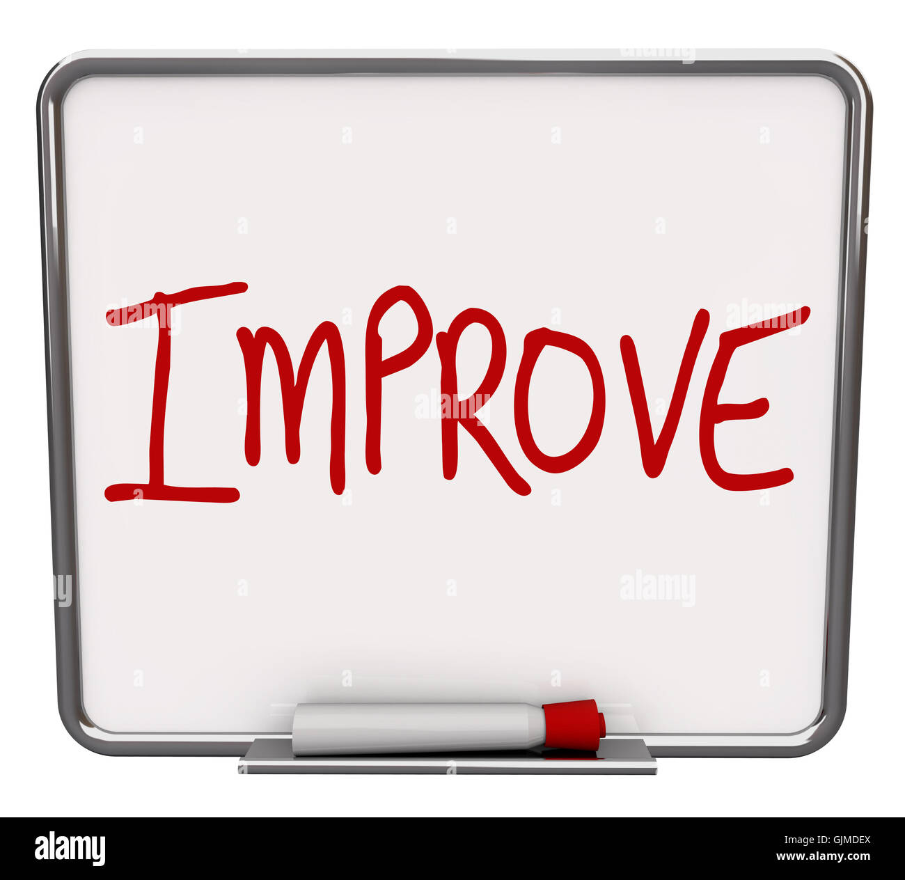 Improve Word on Dry Erase Board Encouraging Change Stock Photo