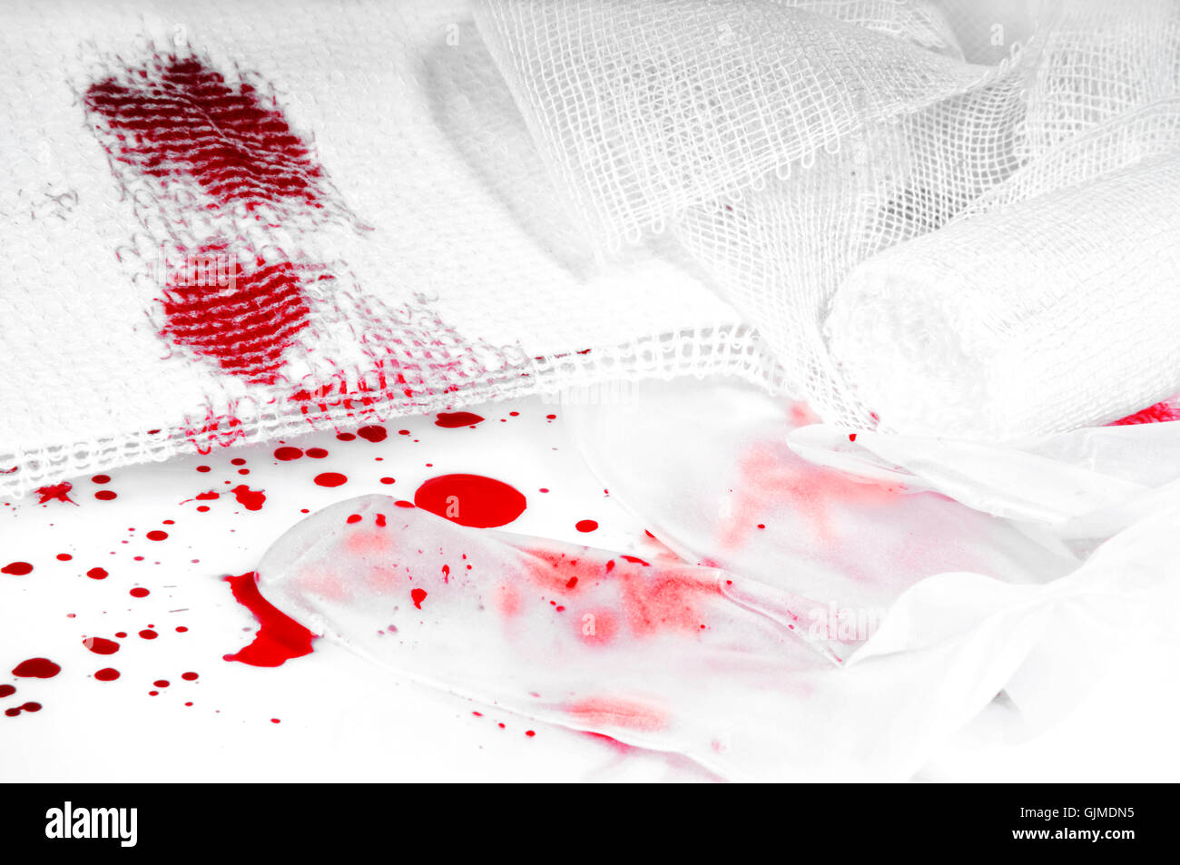 accident bandage blood Stock Photo
