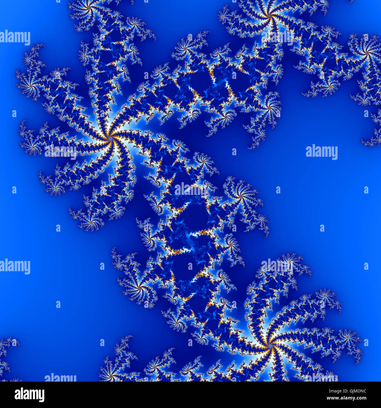 fractal design in blue Stock Photo