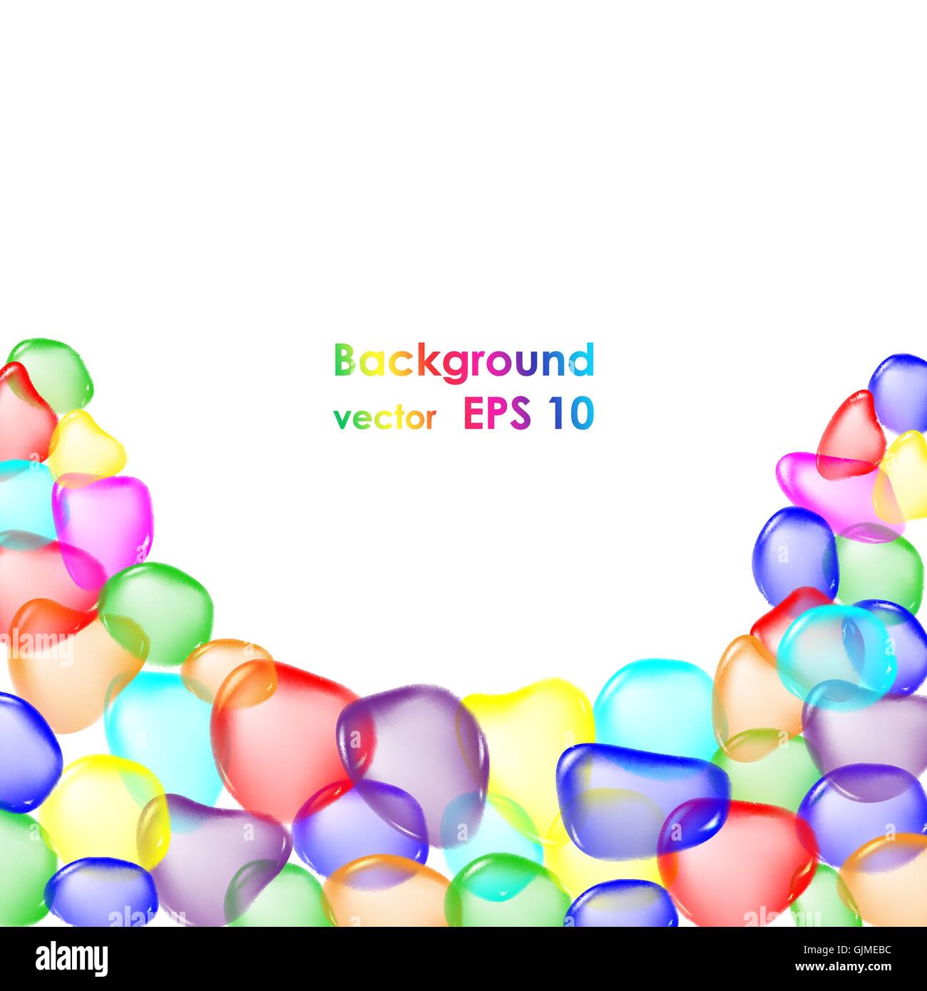 Transparent color drops on black background Stock Vector Image & Art ...