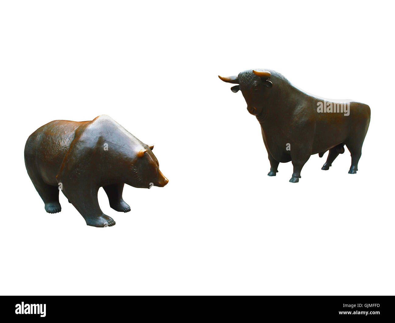 bear and bull Stock Photo