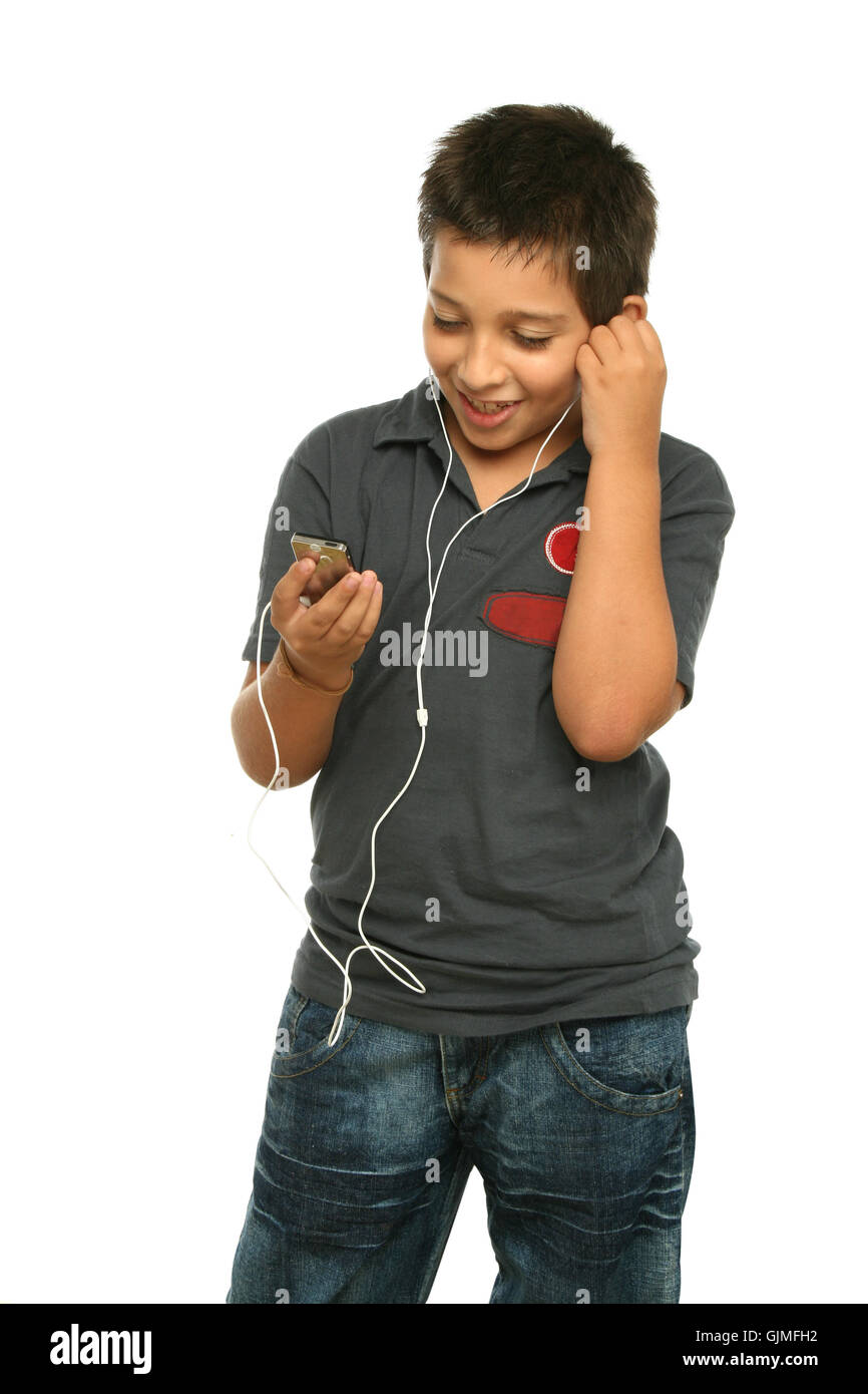 music cool earphones Stock Photo