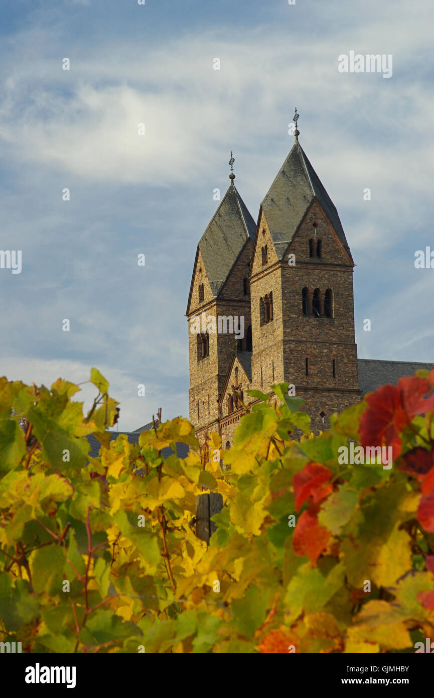 church vineyards monastery Stock Photo