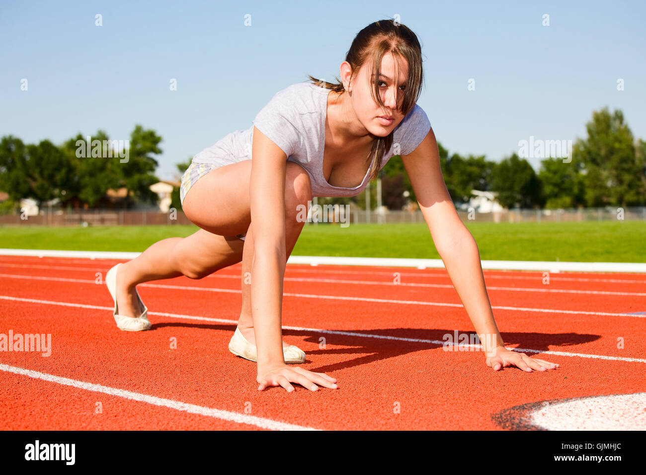 sports pics teen One breast sags