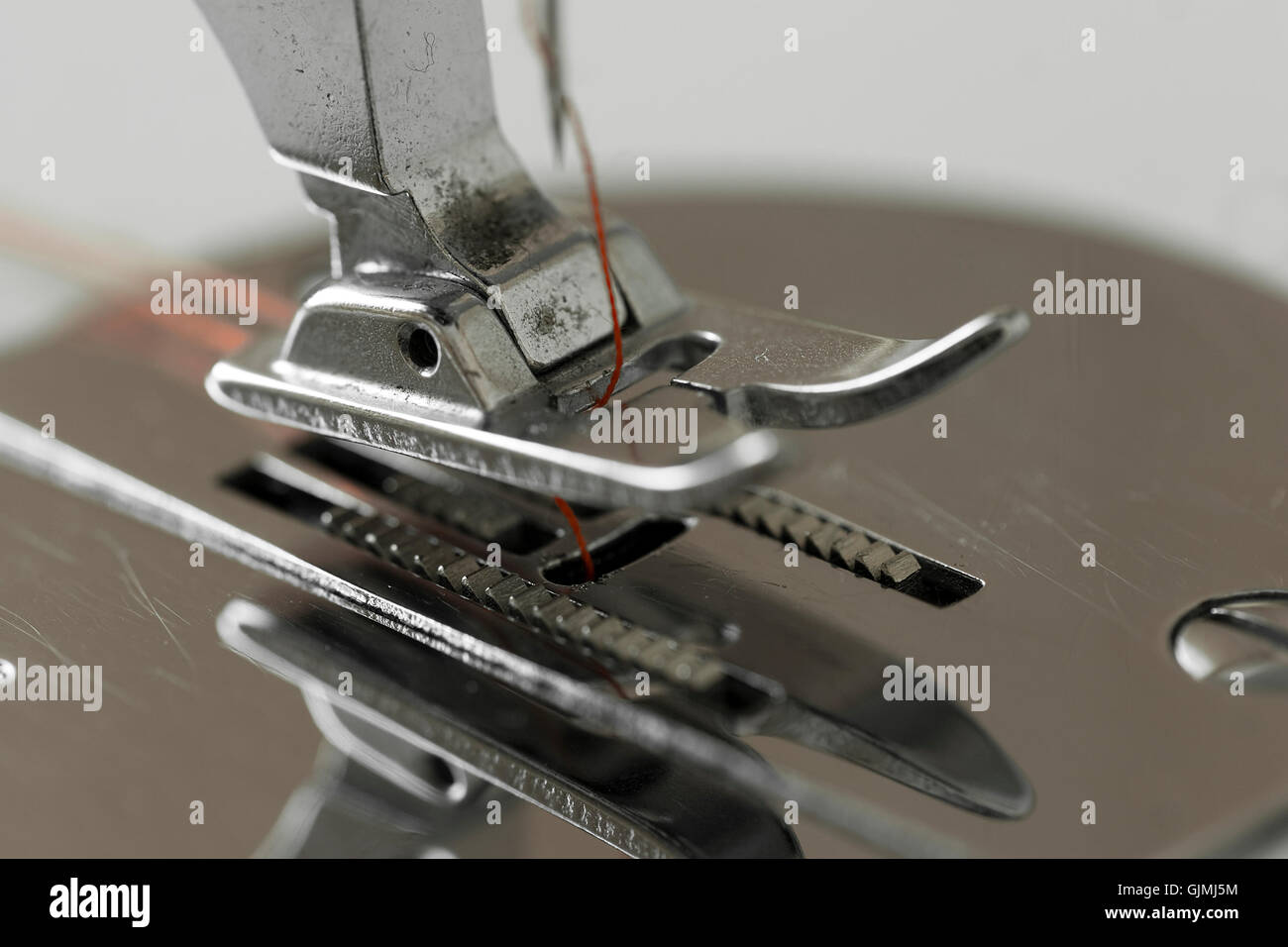 thread needle sewingmachine Stock Photo Alamy
