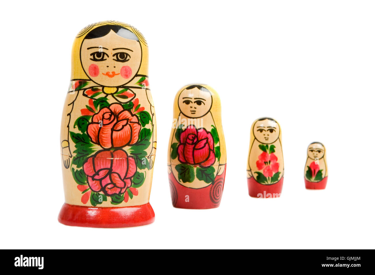 doll russian laugh Stock Photo. many traditional Russian matryoshka dolls S...