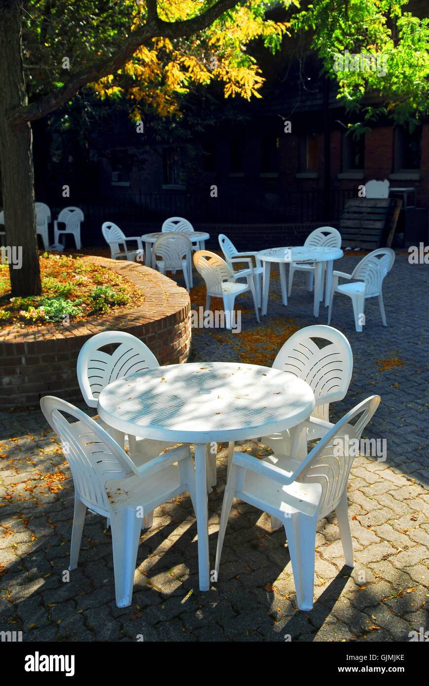 cafe restaurant chairs Stock Photo