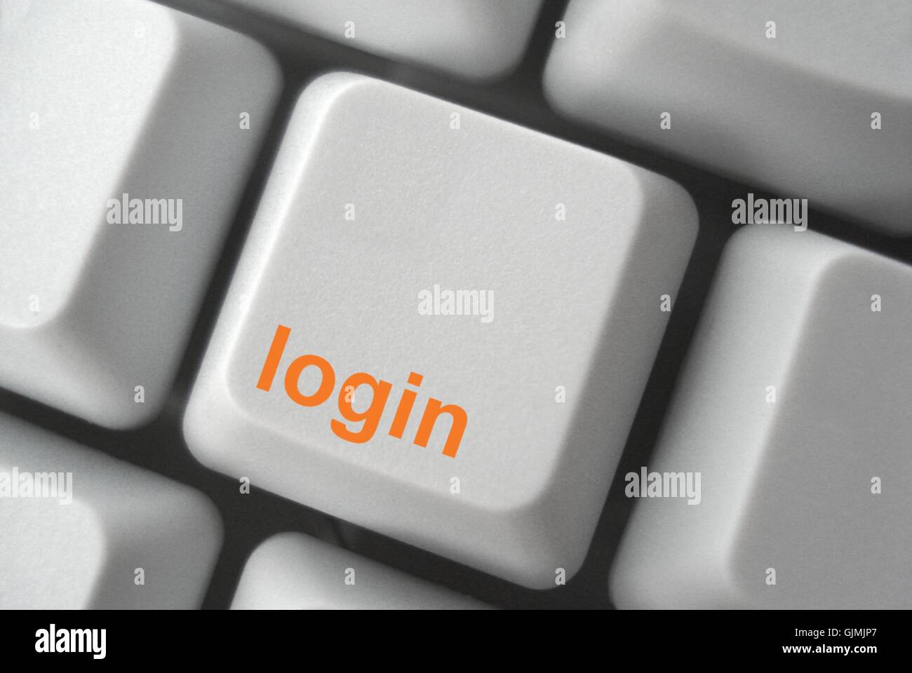 keyboard taste login Stock Photo