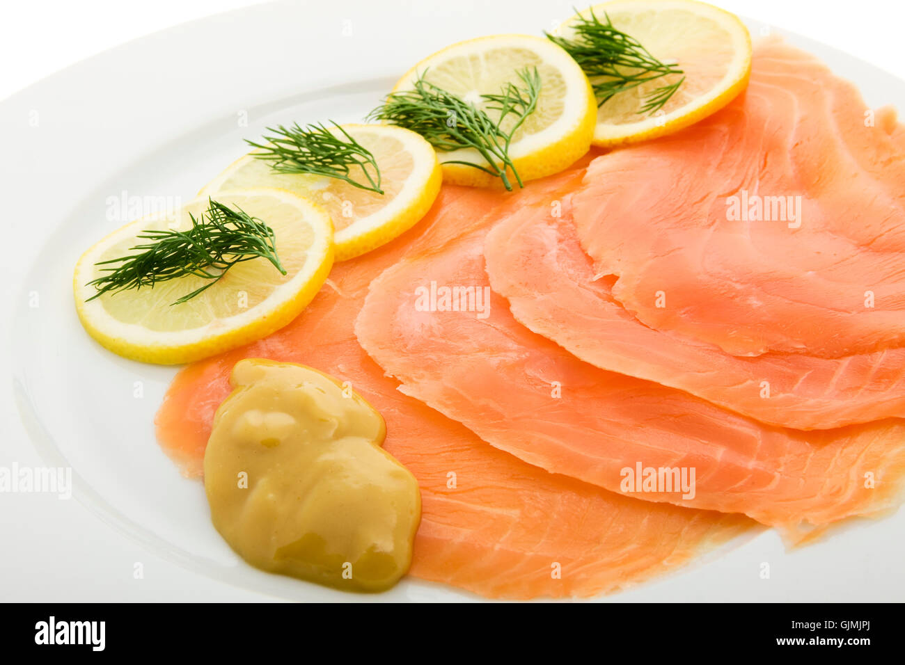 fish salmon restaurant Stock Photo - Alamy