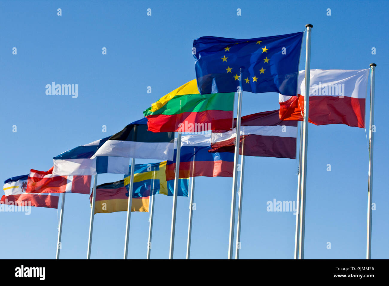 europe flags countries Stock Photo