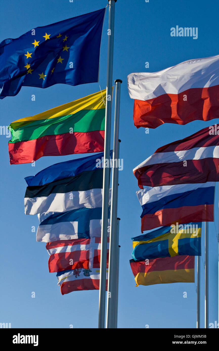 europe flags countries Stock Photo