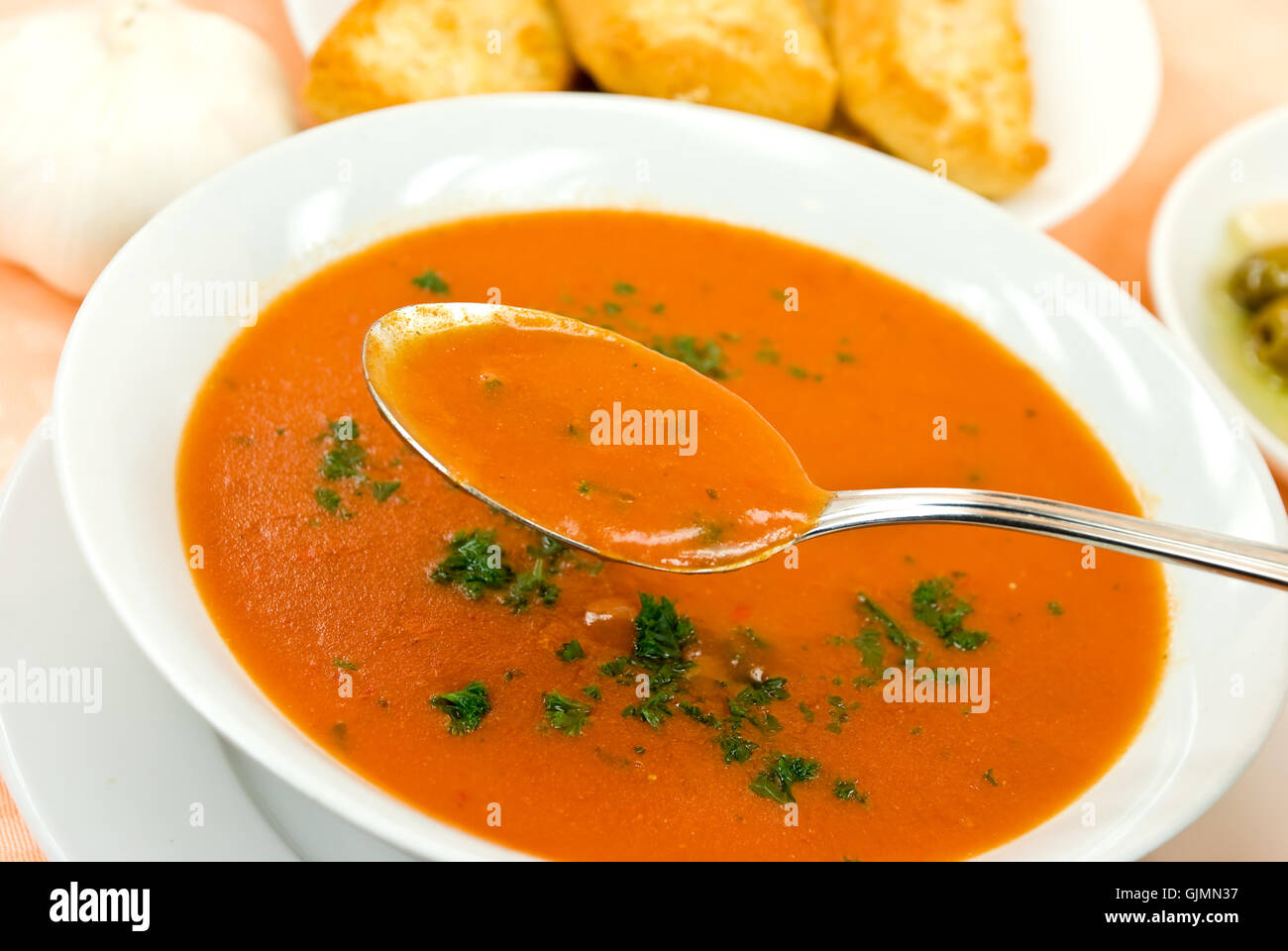 tomato cream soup Stock Photo - Alamy