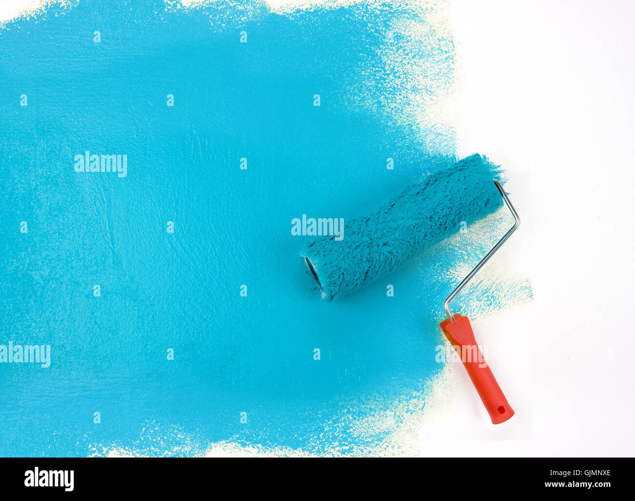 blue painting roller Stock Photo Alamy