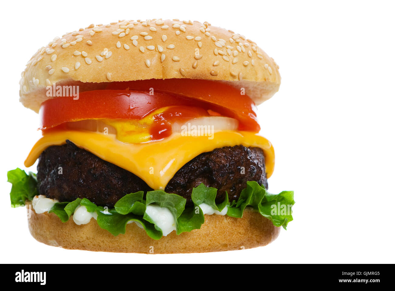 diet juicy hamburger Stock Photo