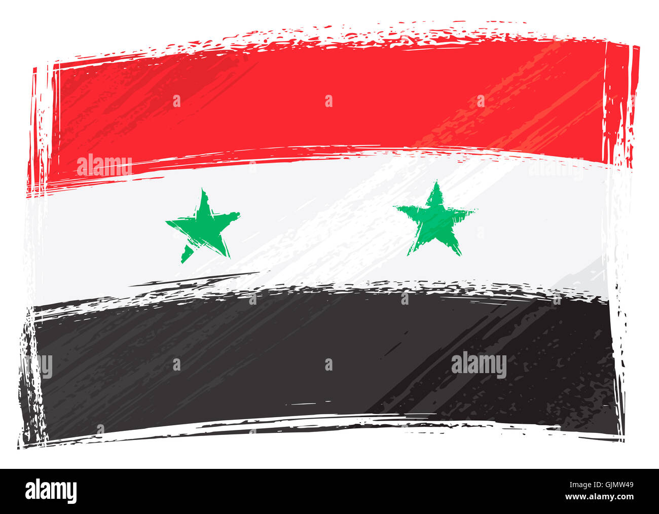 isolated flag syria Stock Photo
