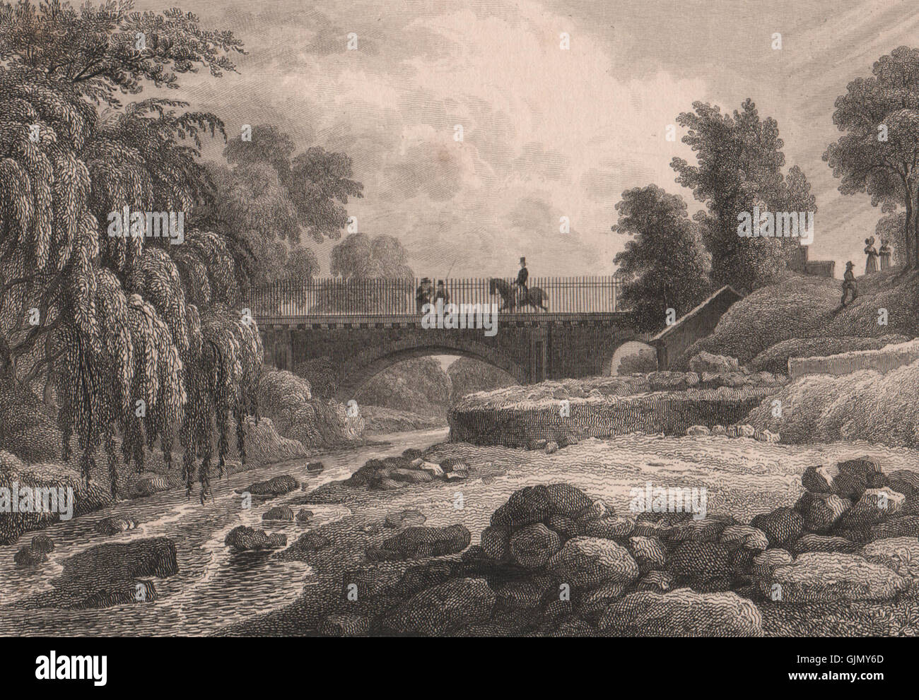 LEITH/EDINBURGH. Stockbridge, Water of Leith. SHEPHERD, antique print