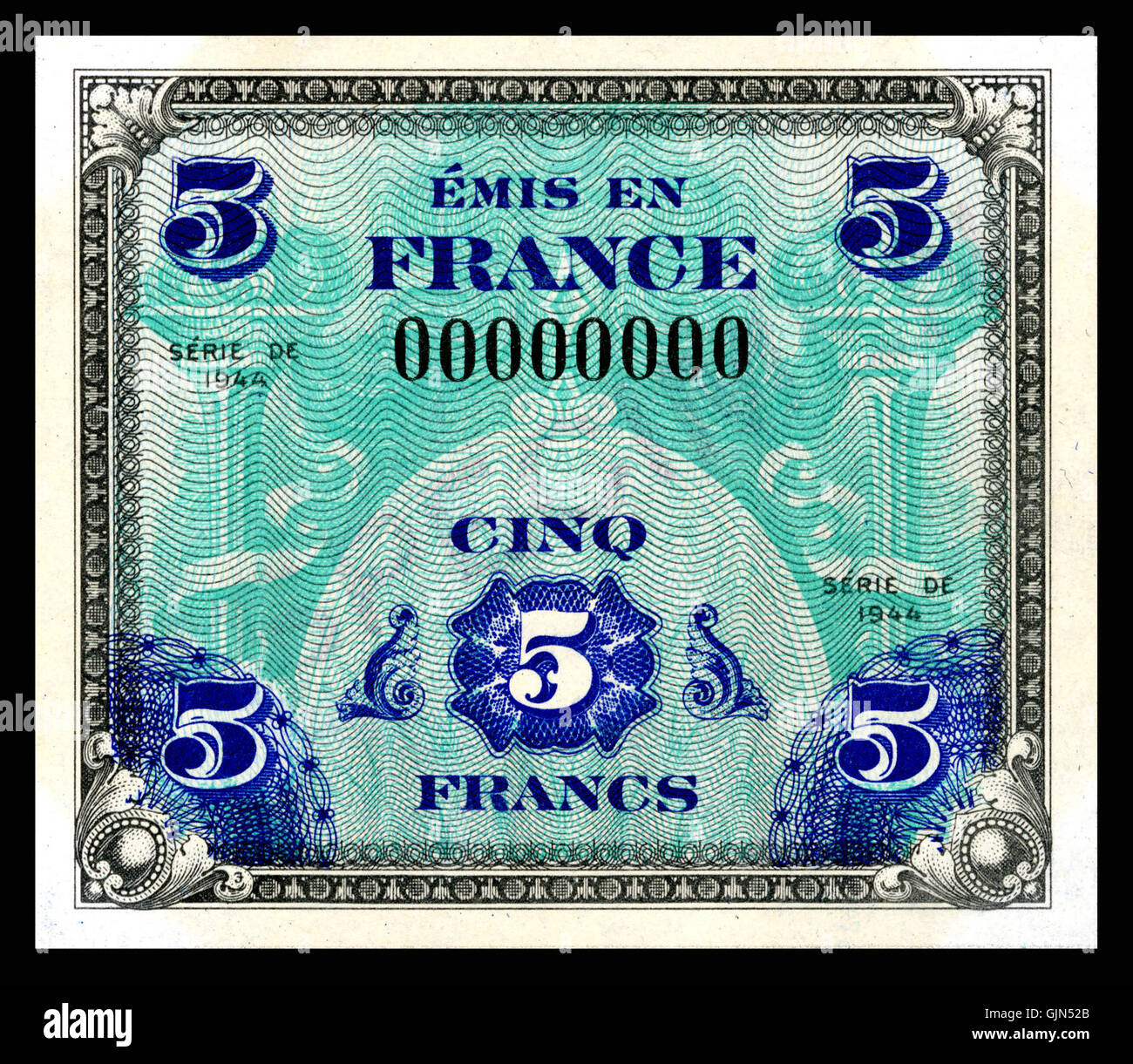 1944 FRANCE 5 FRANCS MILITARY CURRENCY NOTE UNCIRCULATED | eBay