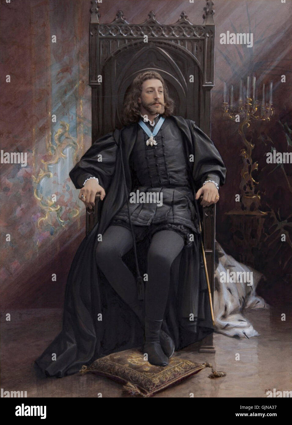 Konstantin Konstantinovich as Hamlet by A.Pazetti   colorized Stock Photo