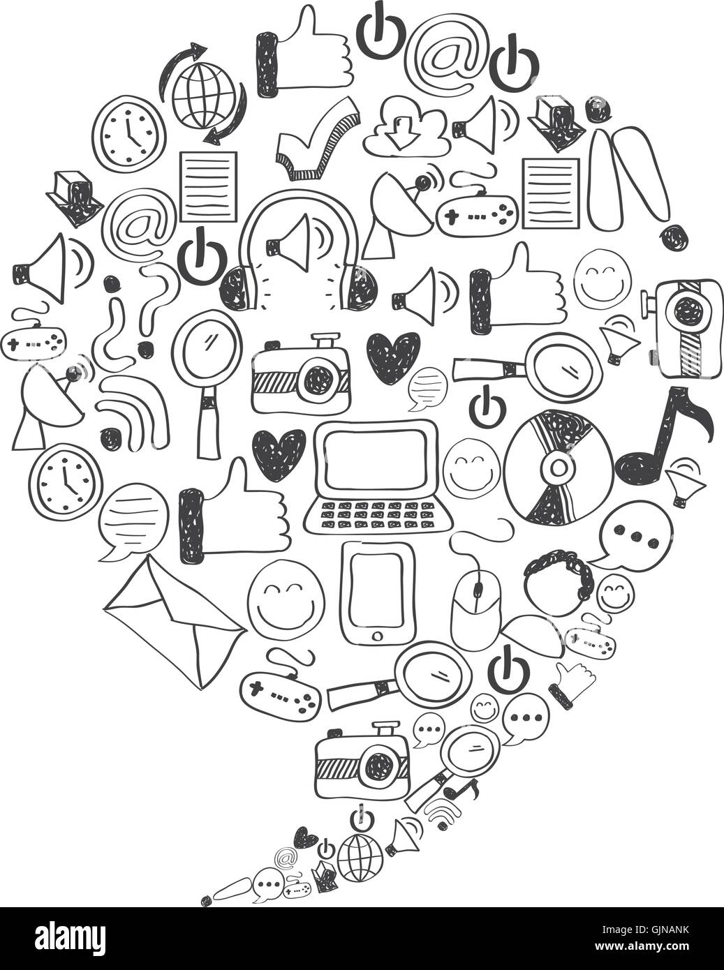 set icons social media Stock Vector Image & Art - Alamy