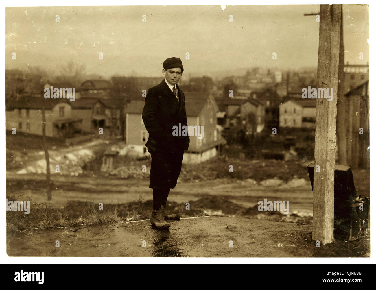 Lewis Hine, Jim McNulty, 15 years old, miner, North Pittston, Pennsylvania, 1911 Stock Photo