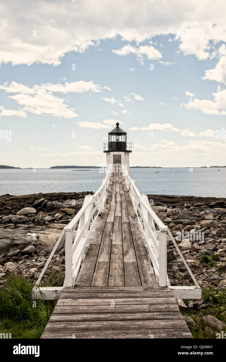 Marshall Point Lighthouse in the town of St. George, Maine Stock Photo ...