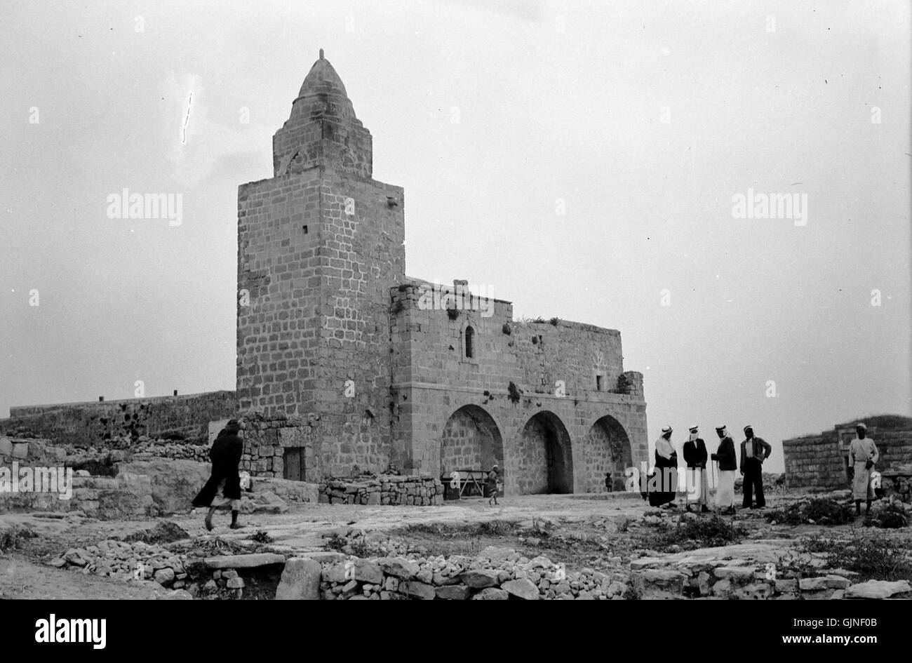 Neby Yunis is a historical site in Jordan, known for its ancient ruins. It is significant for its archaeological and religious importance, often associated with biblical references. Stock Photo