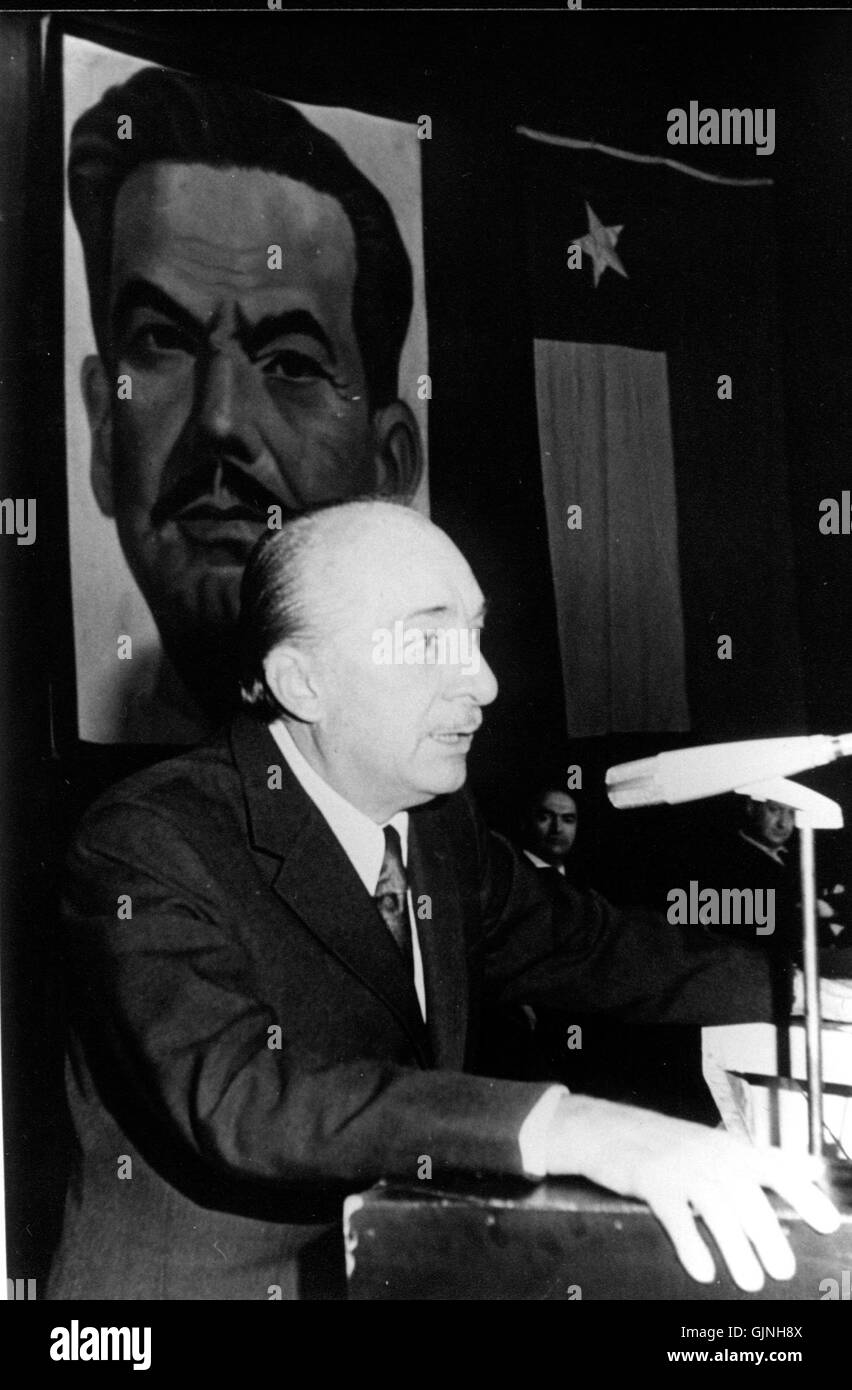 Raúl Fernández Longe at an assembly of the Radical Party of Chile   1960s Stock Photo