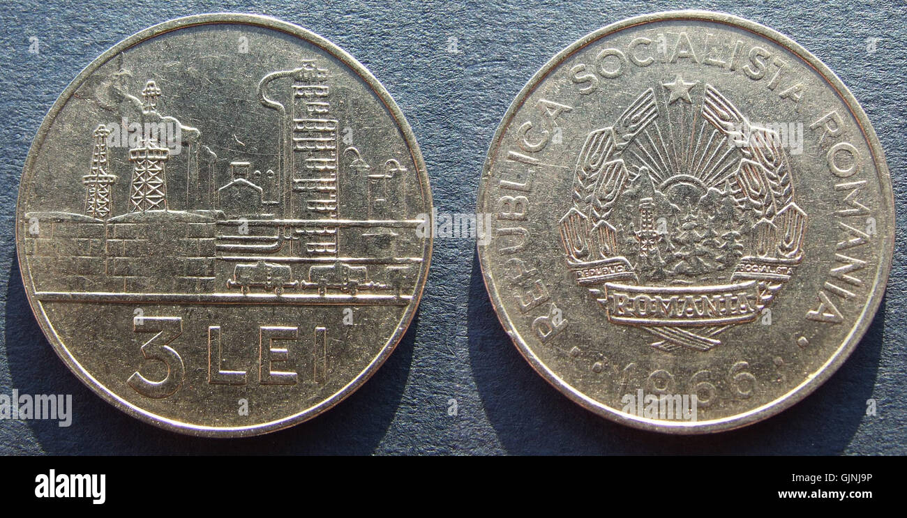 Romanian currency coins hi-res stock photography and images - Alamy