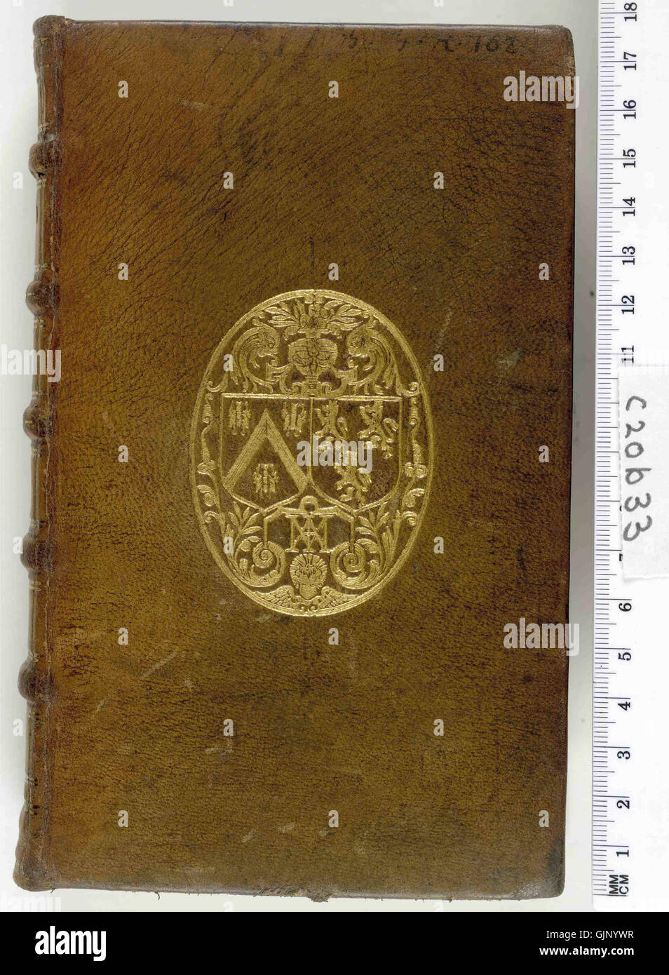 Cancionero general; que contiene muchas obras de diuersos autores antiguos...    Upper cover (c20b33) Stock Photo