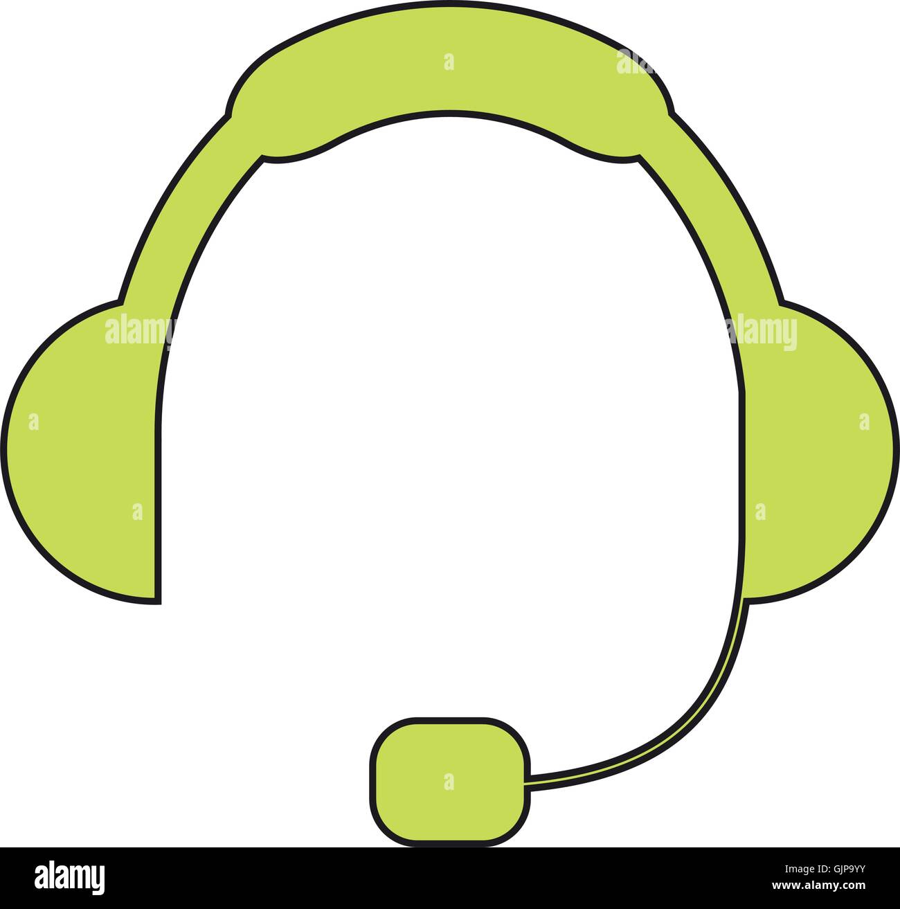 headset silhouette icon Stock Vector Image & Art - Alamy