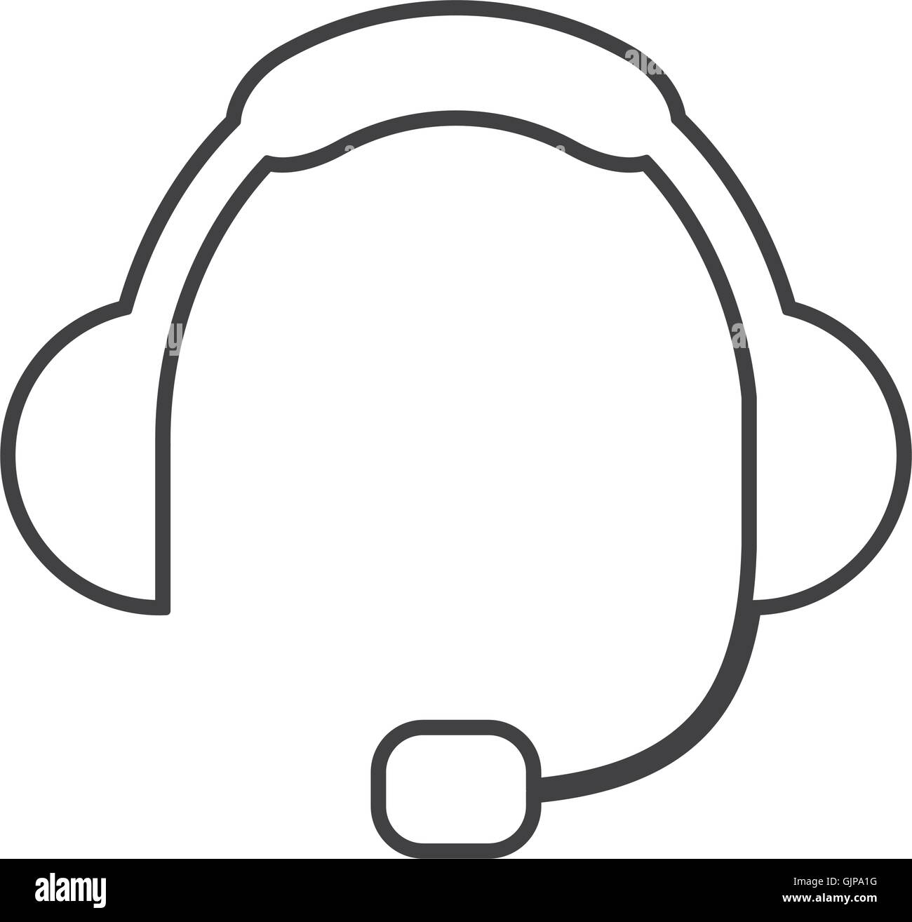 headset silhouette icon Stock Vector Image & Art - Alamy