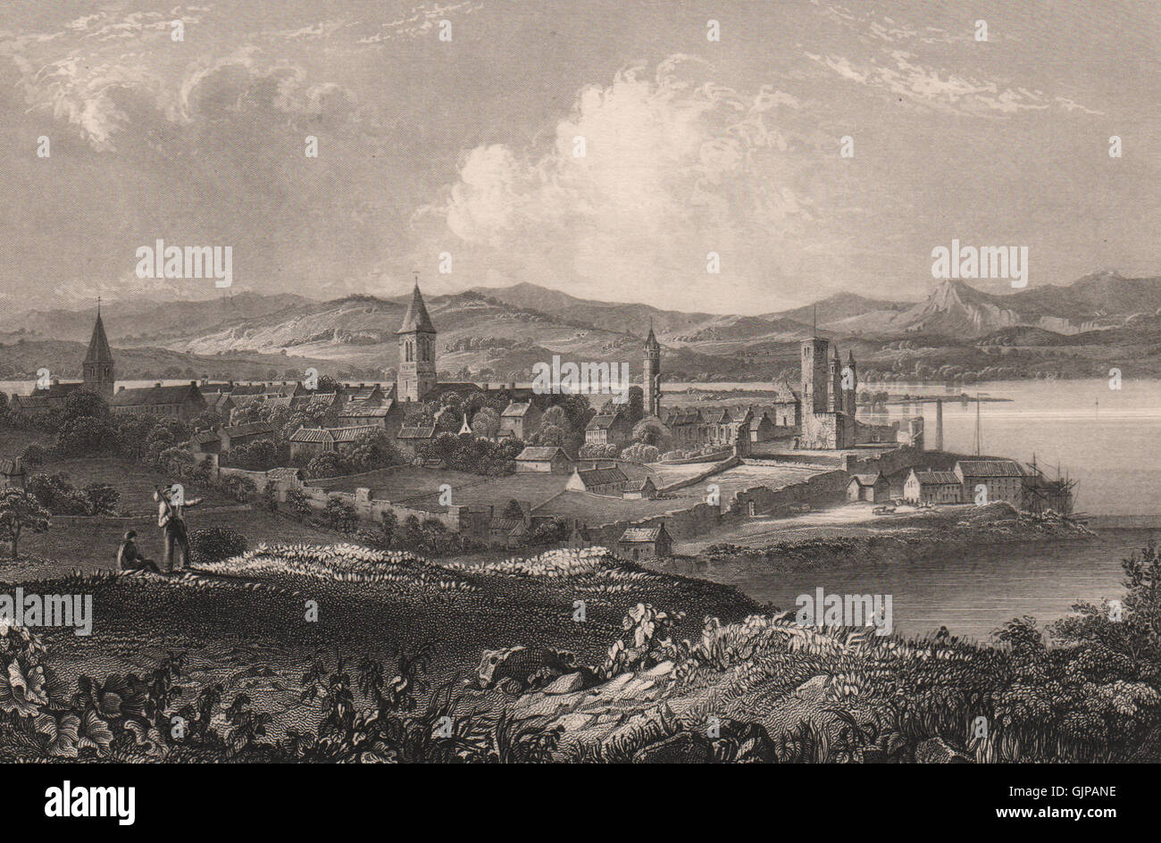 St. Andrews, Fife. Scotland, antique print 1845 Stock Photo