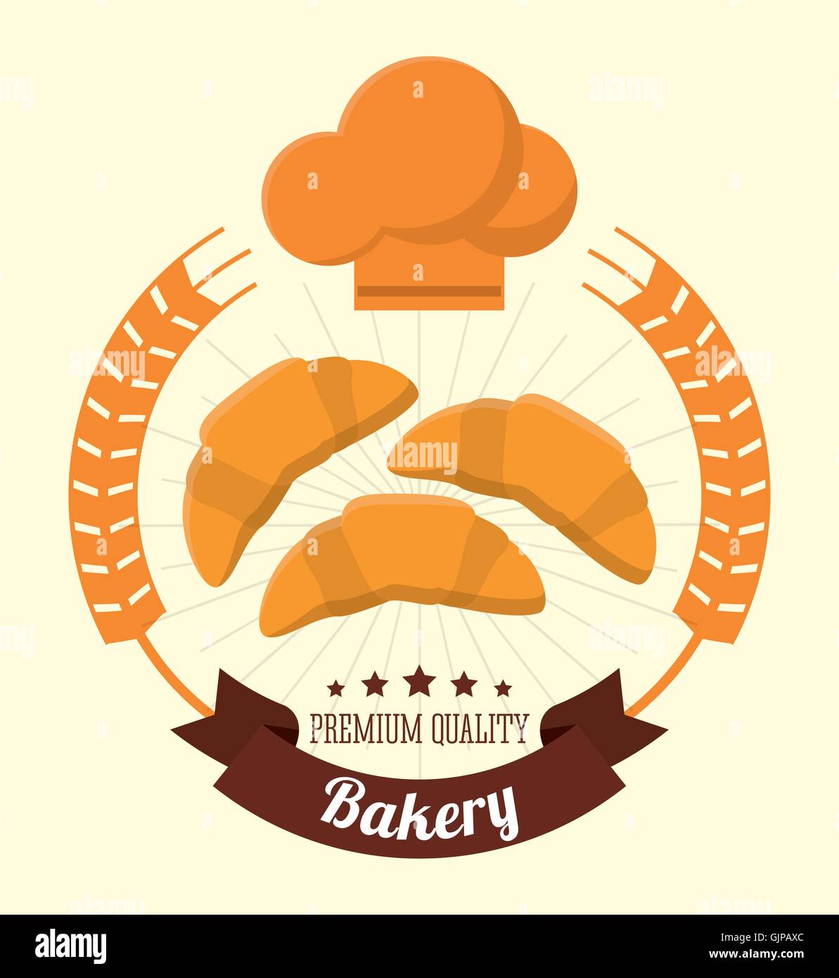 croissant wreath bakery food icon. Vector graphic Stock Vector Image ...