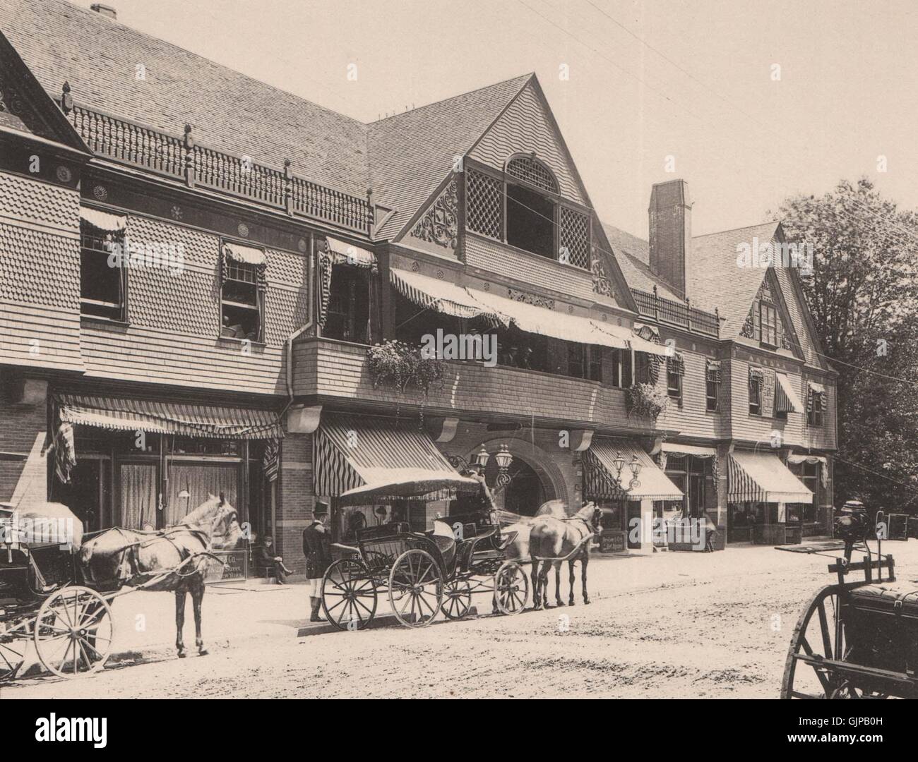 The Casino at Newport, Rhode Island. Albertype print, antique print 1893 Stock Photo