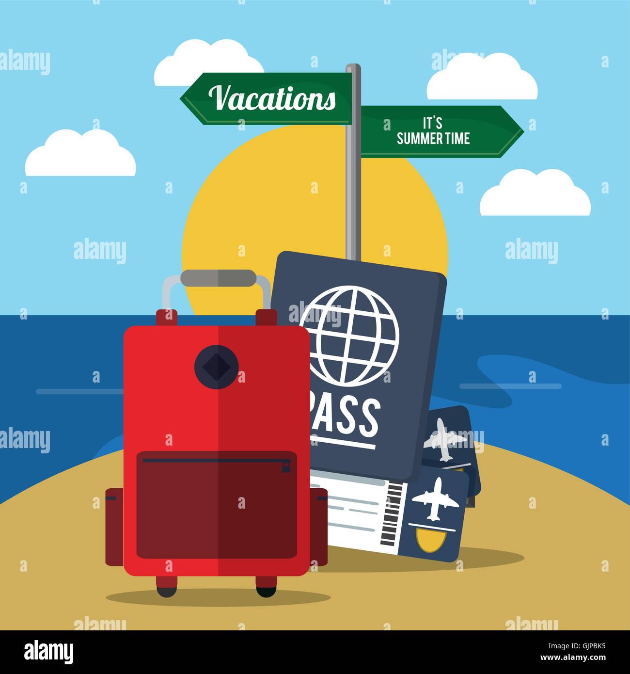 Time to travel vacations design Stock Vector Image & Art - Alamy