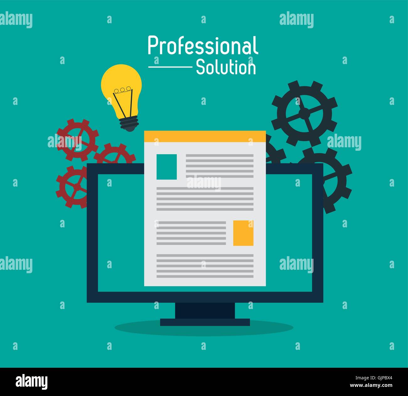 professional solution technology design Stock Vector Image & Art - Alamy