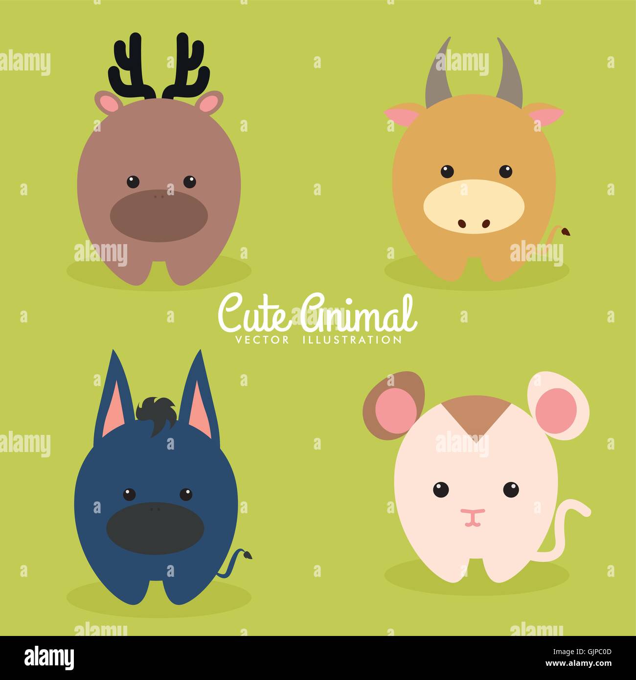 Cute Cartoon animals Stock Vector Image & Art - Alamy