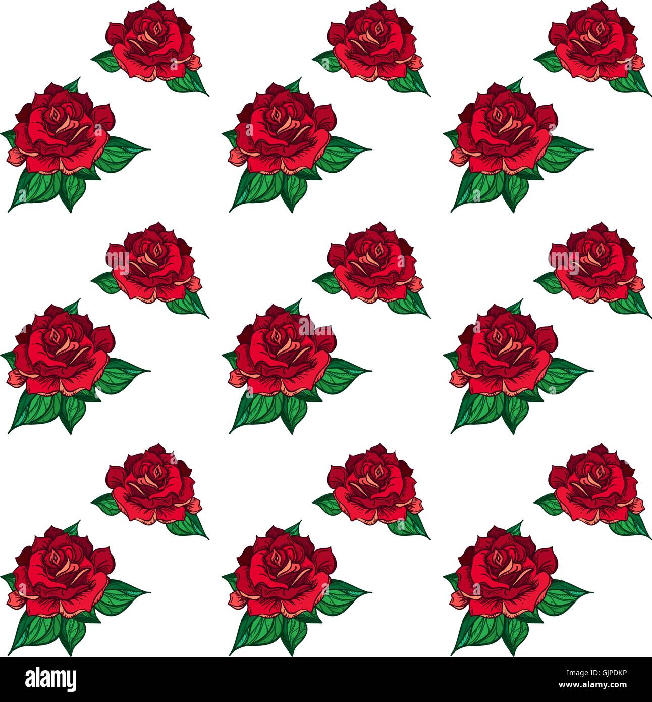 Hand Drawn Wedding Rose Seamless Pattern. Flower Template for wedding,  holiday, celebration. Rose for print, tattoo and digital Stock Vector Image  & Art - Alamy
