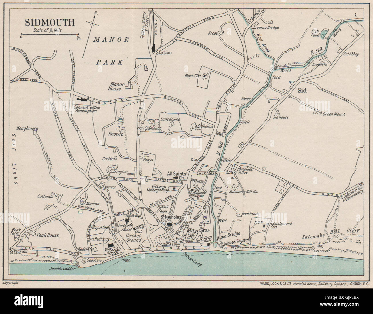 Dawlish Old Map Devon 1906 102SE 