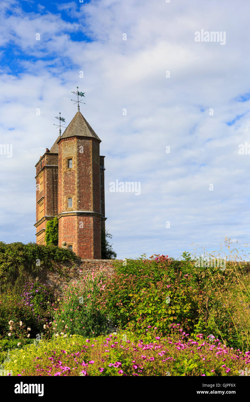Sissinghurst Castle Tower, historic castle and gardens in Kent, England Stock Photo